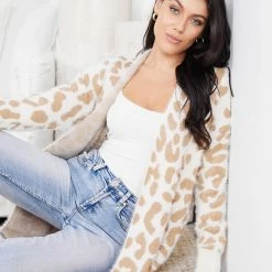 Miracle Fashion Risatta Cardigan - Cream Print