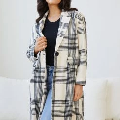 Pink Diamond CLOTHING Romina Coat - Check Print 12 Pink Diamond CLOTHING Romina Coat - Check Print