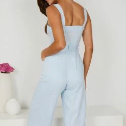 Desire CLOTHING Romola Jumpsuit - Sky Blue