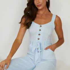 Desire CLOTHING Romola Jumpsuit - Sky Blue 11 Desire CLOTHING Romola Jumpsuit - Sky Blue