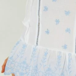 Valeria Ronda Top - Light Blue Print CLOTHING 13 Valeria Ronda Top - Light Blue Print CLOTHING