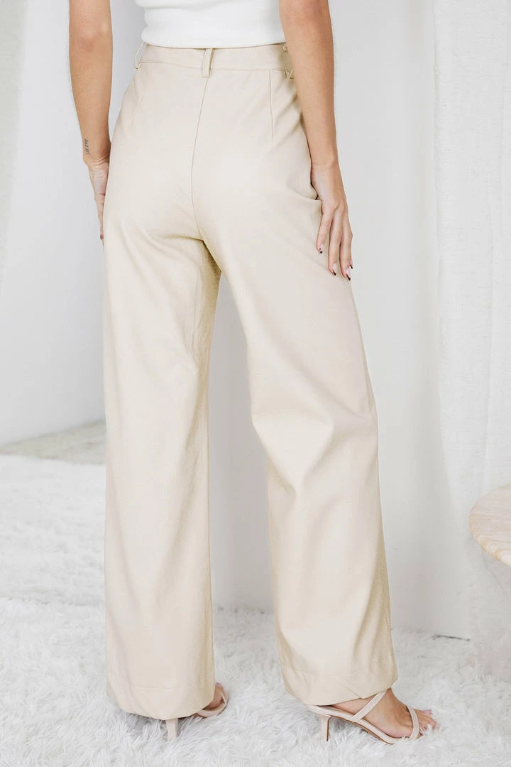 Into Fashion Roniqua Pants - Beige 4 Into Fashion Roniqua Pants - Beige