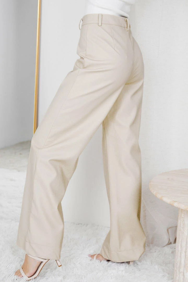 Into Fashion Roniqua Pants - Beige 5 Into Fashion Roniqua Pants - Beige
