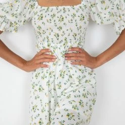 Reverse Royse Dress - White Floral 11 Reverse Royse Dress - White Floral