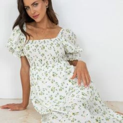 Reverse Royse Dress - White Floral 12 Reverse Royse Dress - White Floral