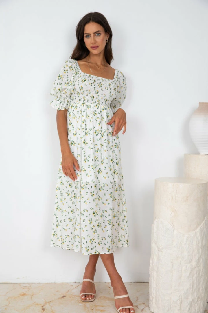 Reverse Royse Dress - White Floral 3 Reverse Royse Dress - White Floral