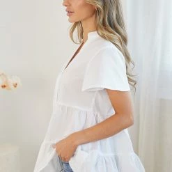 Miracle Fashion Ryette Top - White CLOTHING 11 Miracle Fashion Ryette Top - White CLOTHING