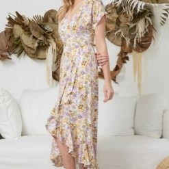 Rock Denim CLOTHING Tangerine Dress - Floral Print