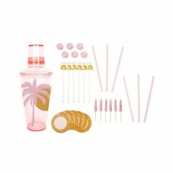 Sunny Life Cocktail Essentials Kit - Desert Palms - Powder Pink Accessories