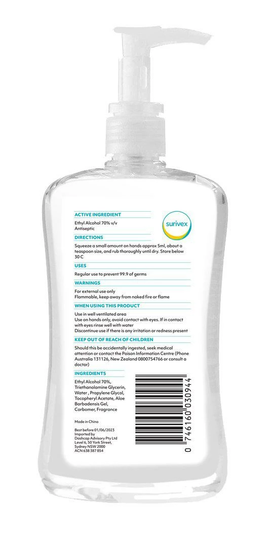 Surivex Accessories Antibacterial Instant Hand Sanitiser 4 Surivex Accessories Antibacterial Instant Hand Sanitiser