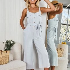 Style Box Saffara Jumpsuit - Ice Blue