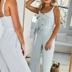Style Box Saffara Jumpsuit - Ice Blue