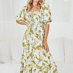 Rock Denim Samora Dress - White Print CLOTHING