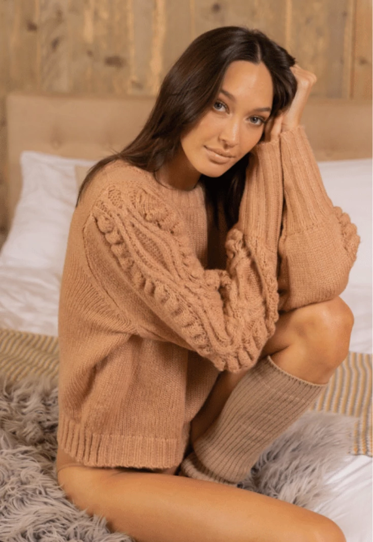 White Closet CLOTHING Felisa Jumper - Tan 5 White Closet CLOTHING Felisa Jumper - Tan
