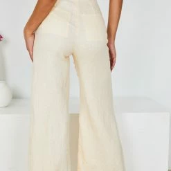 White Closet Selda Pants - Butter CLOTHING