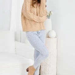Pink Diamond Seleucia Knit - Camel CLOTHING