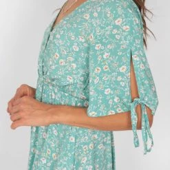 HQ Fashion Sena Dress - Green Print CLOTHING 12 HQ Fashion Sena Dress - Green Print CLOTHING