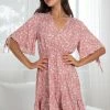 HQ Fashion Sena Dress - Pink Print CLOTHING 2 HQ Fashion Sena Dress - Pink Print CLOTHING