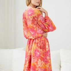 White Closet CLOTHING Sicilie Dress - Orange Floral