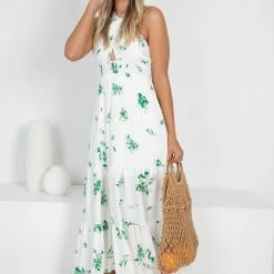 Reverse Snacked Dress - White Print CLOTHING