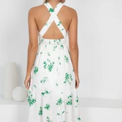 Reverse Snacked Dress - White Print CLOTHING