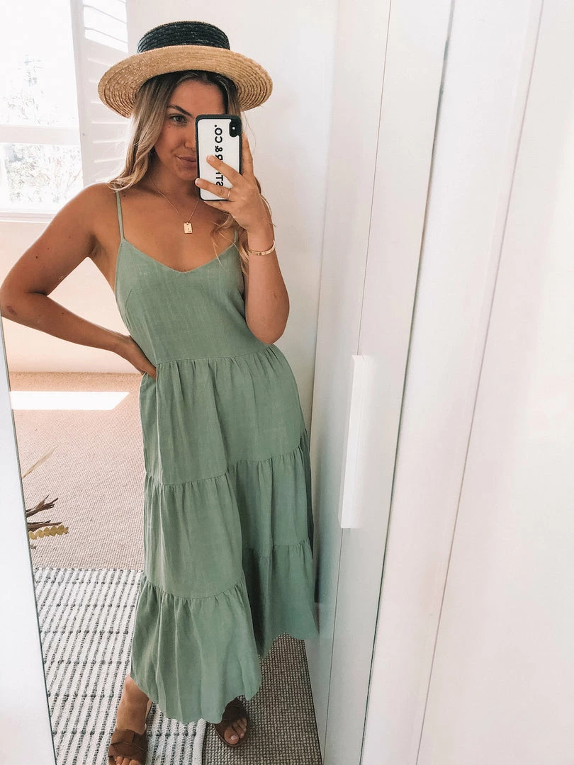 Style Box Sonya Dress - Khaki CLOTHING 5 Style Box Sonya Dress - Khaki CLOTHING