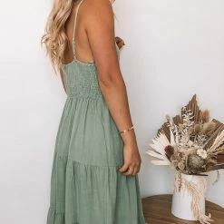 Style Box Sonya Dress - Khaki CLOTHING 9 Style Box Sonya Dress - Khaki CLOTHING