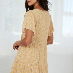 HQ Fashion Sparks Dress - Yellow Print