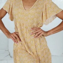 HQ Fashion Sparks Dress - Yellow Print 10 HQ Fashion Sparks Dress - Yellow Print