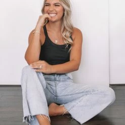 Sunny Girl Subtle Singlet - Black 10 Sunny Girl Subtle Singlet - Black