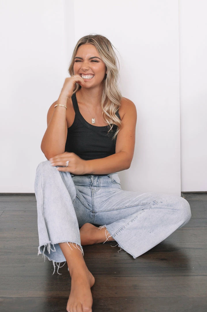 Sunny Girl Subtle Singlet - Black 6 Sunny Girl Subtle Singlet - Black