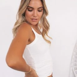 Sunny Girl CLOTHING Subtle Singlet - White