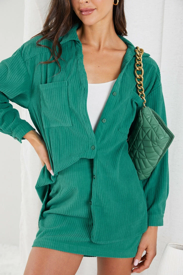 Style Box CLOTHING Suzanne Shirt - Green 3 Style Box CLOTHING Suzanne Shirt - Green