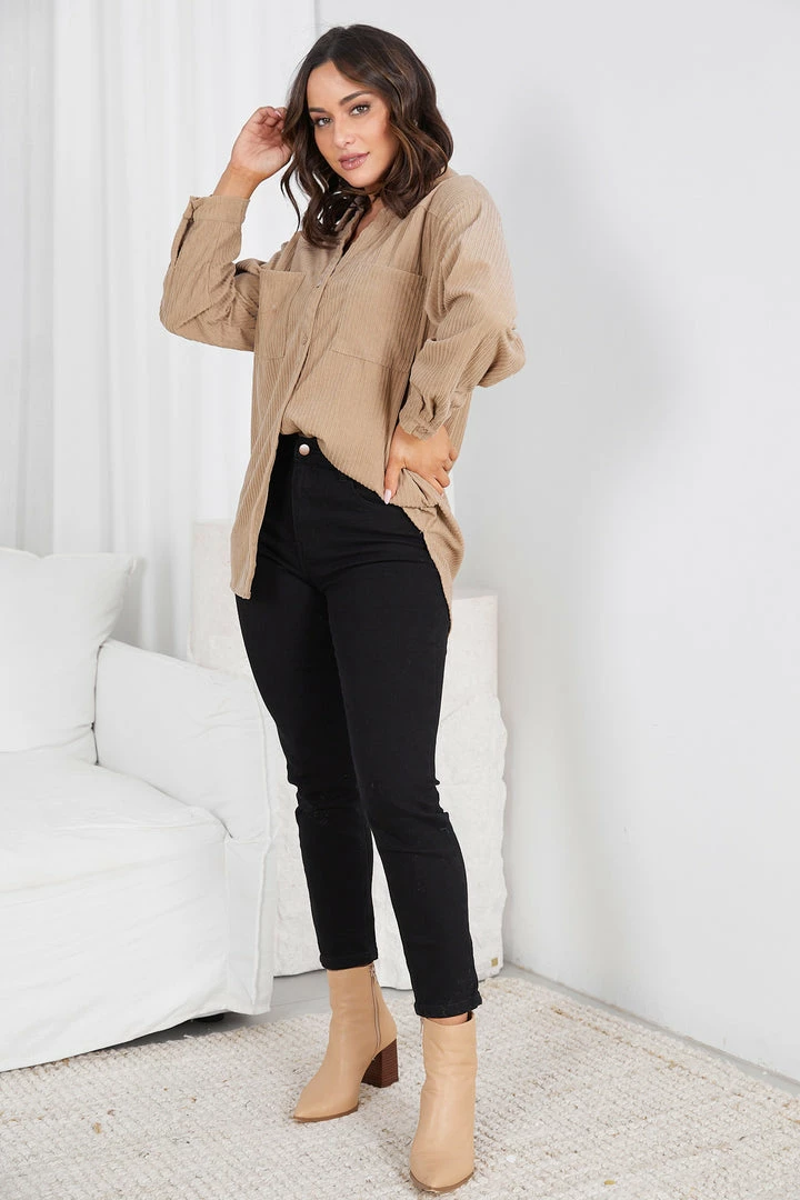 Style Box Suzanne Shirt - Mocha CLOTHING 7 Style Box Suzanne Shirt - Mocha CLOTHING
