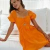 Reverse Suzzette Dress - Orange CLOTHING 1 Reverse Suzzette Dress - Orange CLOTHING