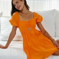 Reverse Suzzette Dress - Orange CLOTHING