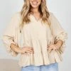White Closet Abbey Top - Beige CLOTHING 1 White Closet Abbey Top - Beige CLOTHING