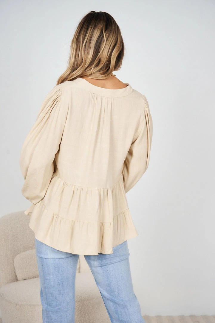 White Closet Abbey Top - Beige CLOTHING 4 White Closet Abbey Top - Beige CLOTHING