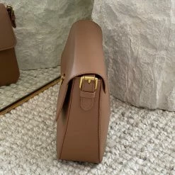 Adorne Ruella Bag - Tan Gold Accessories