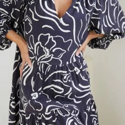 White Closet Tarzana Dress - Ink Print 15 White Closet Tarzana Dress - Ink Print