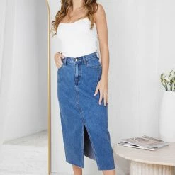 Paper Heart Tashia Skirt - Blue Denim 13 Paper Heart Tashia Skirt - Blue Denim