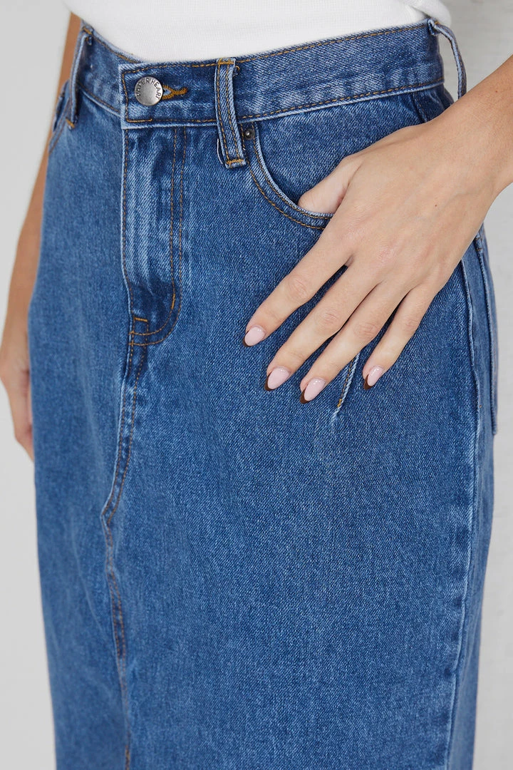 Paper Heart Tashia Skirt - Blue Denim 9 Paper Heart Tashia Skirt - Blue Denim