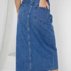 Paper Heart Tashia Skirt - Blue Denim