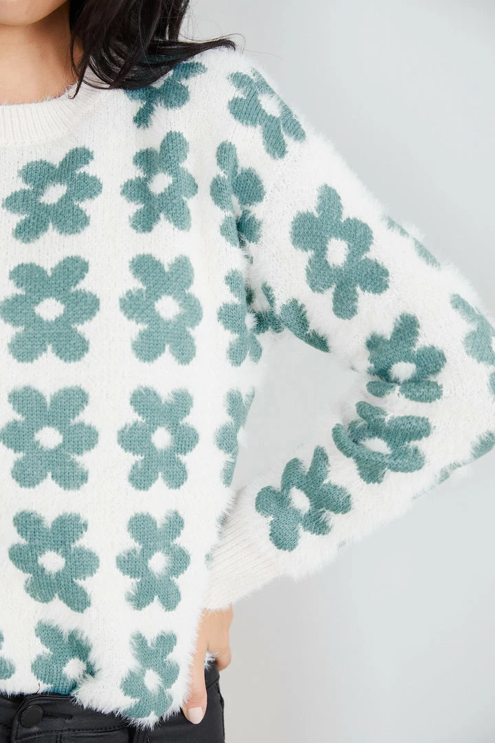 Miracle Fashion Tedynna Knit - Green Floral 9 Miracle Fashion Tedynna Knit - Green Floral