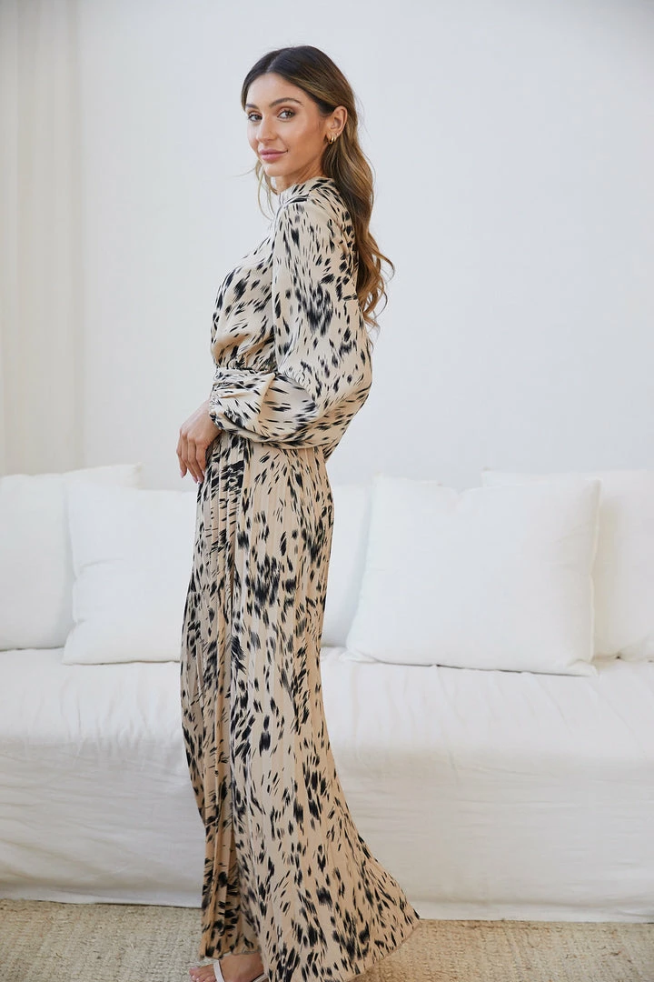 Dream House Tesia Dress - Beige Print 5 Dream House Tesia Dress - Beige Print