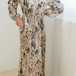 Dream House Tesia Dress - Beige Print 12 Dream House Tesia Dress - Beige Print