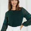 Style Box Tia Top - Forest Green CLOTHING