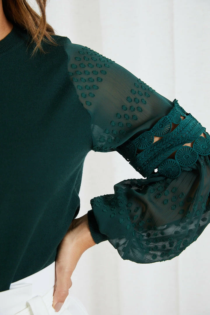 Style Box Tia Top - Forest Green CLOTHING 9 Style Box Tia Top - Forest Green CLOTHING