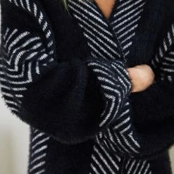 Pink Diamond Tima Cardigan - Black Print