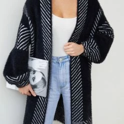Pink Diamond Tima Cardigan - Black Print